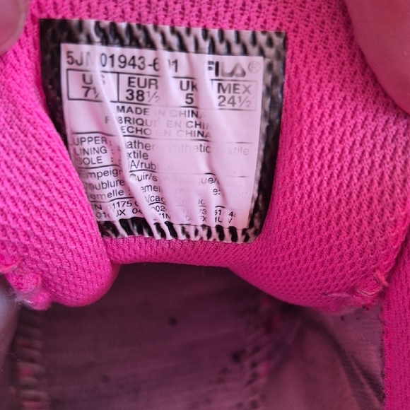 Fila Pink and Yellow Sneakers with Sporty Design - Picture 2 of 8